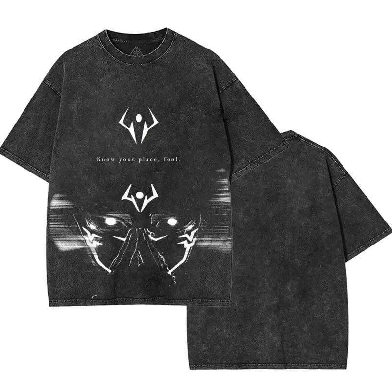 

Горячее Аниме Jujutsu Kaisen Рёмен Сукуна Принт Футболка Мужская Женская Одежда Хлопковая Футболка Ретро Выстиранная Футболка Харадзюку Манга Топы XXL чёрный