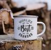 Promoted To Grandpa Mug Grandfather Coffee Mugs For Pregnancy Announcement New Baby Family Enamel Cup Surprise Gift For Grandad