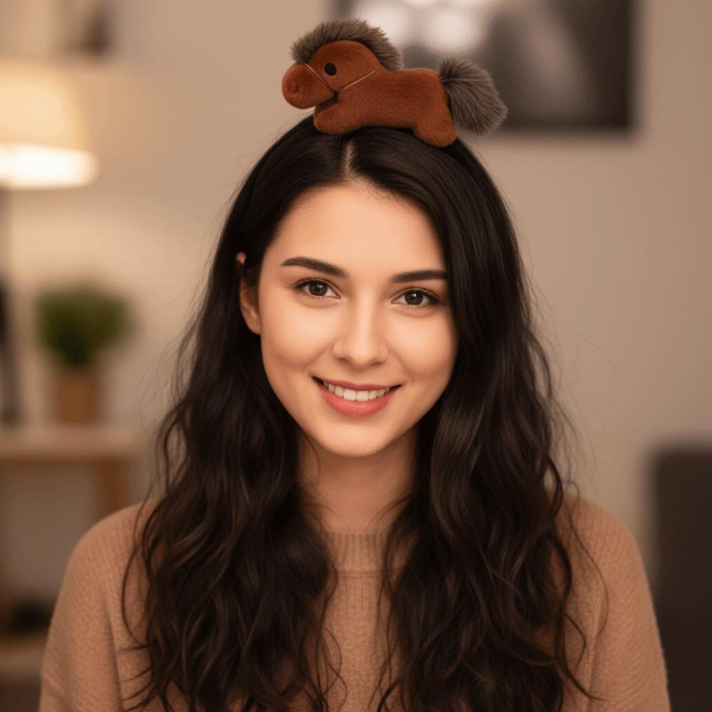 Mascot Horse Hairband Horse Doll Plush Horse Headband Cute New Year Headband Party Decoration