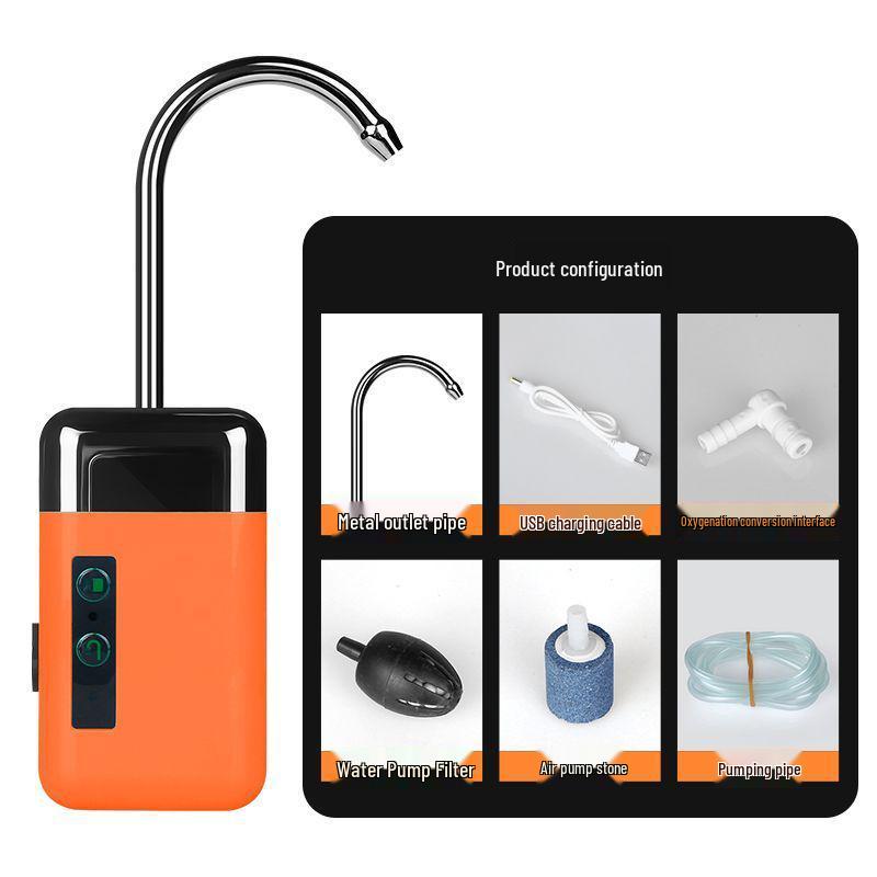 Tragbarer wiederaufladbarer elektrischer Wasserspender für Händewaschen im Freien und Belüfter zum Angeln