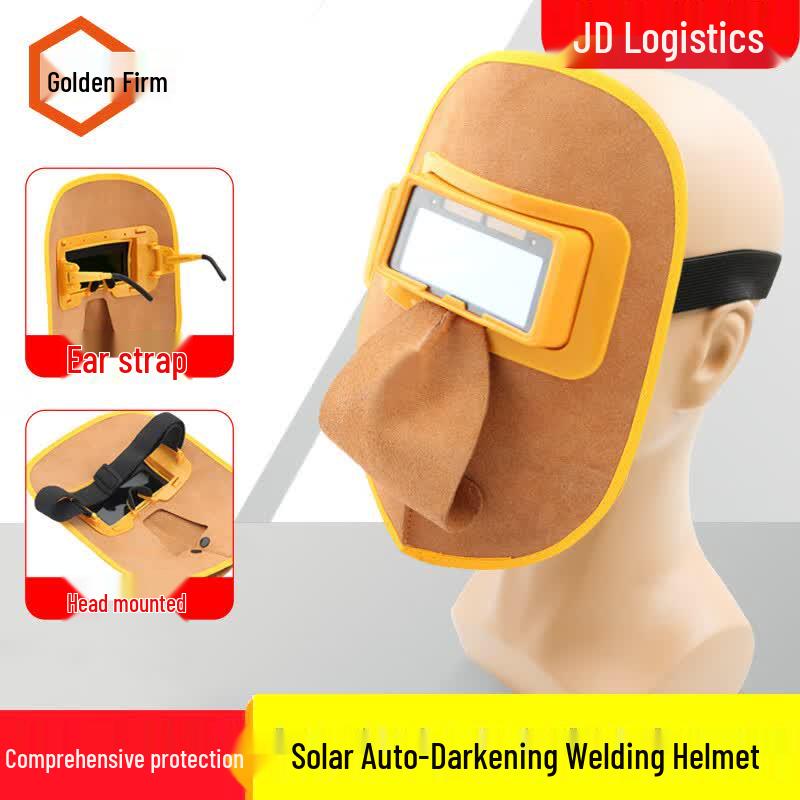 Jingulap Flip-Up Cowhide Welding Mask Welding Mask