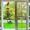 Red Bird Wind Chime with 4 Tubes Weather-resistant Vintage Indoor Outdoor Garden Yard Patio Hanging Metal Wind Bell Decoration