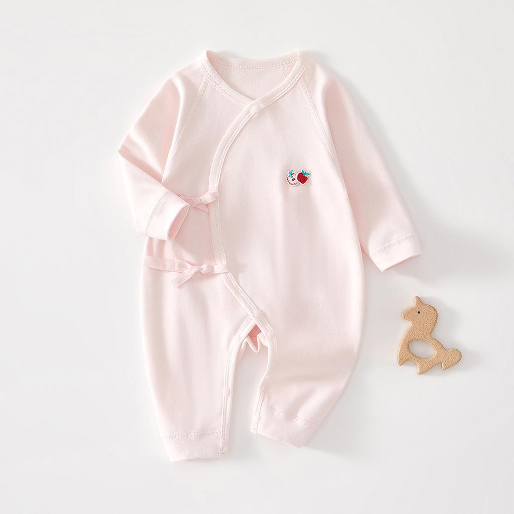 Newborn Baby Clothes Cotton Kimono Wrap Romper Seamless Butterfly Onesie Infant Soft Outfit for Girls Boys