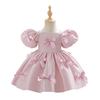 European-American Style Girls' Princess Party Dress: Formal Gown for Banquet, Fashion Show, Performance, and Evening Events.