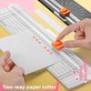 Included Small Portable Plastic Paper Cutter With Dual Blade For Crafts And Office Use