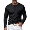 Herren Stretch Leichtes Langarm-T-Shirt mit Tasche - Vintage Casual