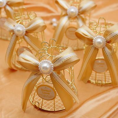 Candy Box Anti-scratch Rust-proof Not Easy To Crush Drop Resistance Bird Cage Shape Candy Case Wedding Supply