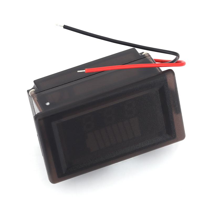 Stlxy voltmeter waterproof car battery level indicator 12V-72V lithium battery capacity meter tester red blue display tester