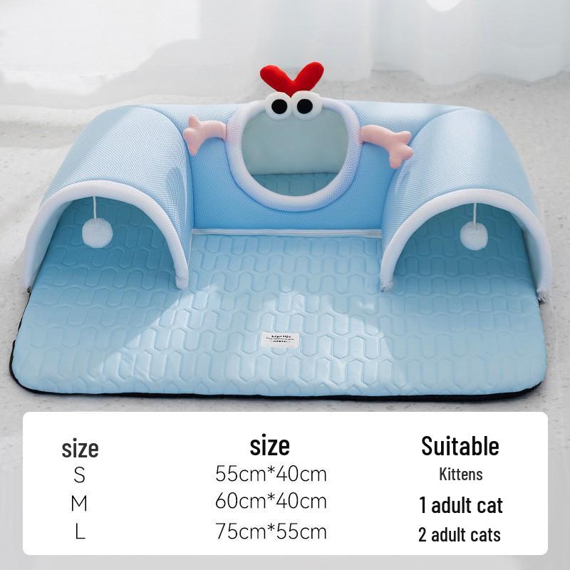 Breathable Removable Dog & Cat Nest: Latex Cushion Sofa Bed, Small Pet Sleeping Pad, Spring/Summer-Ready.