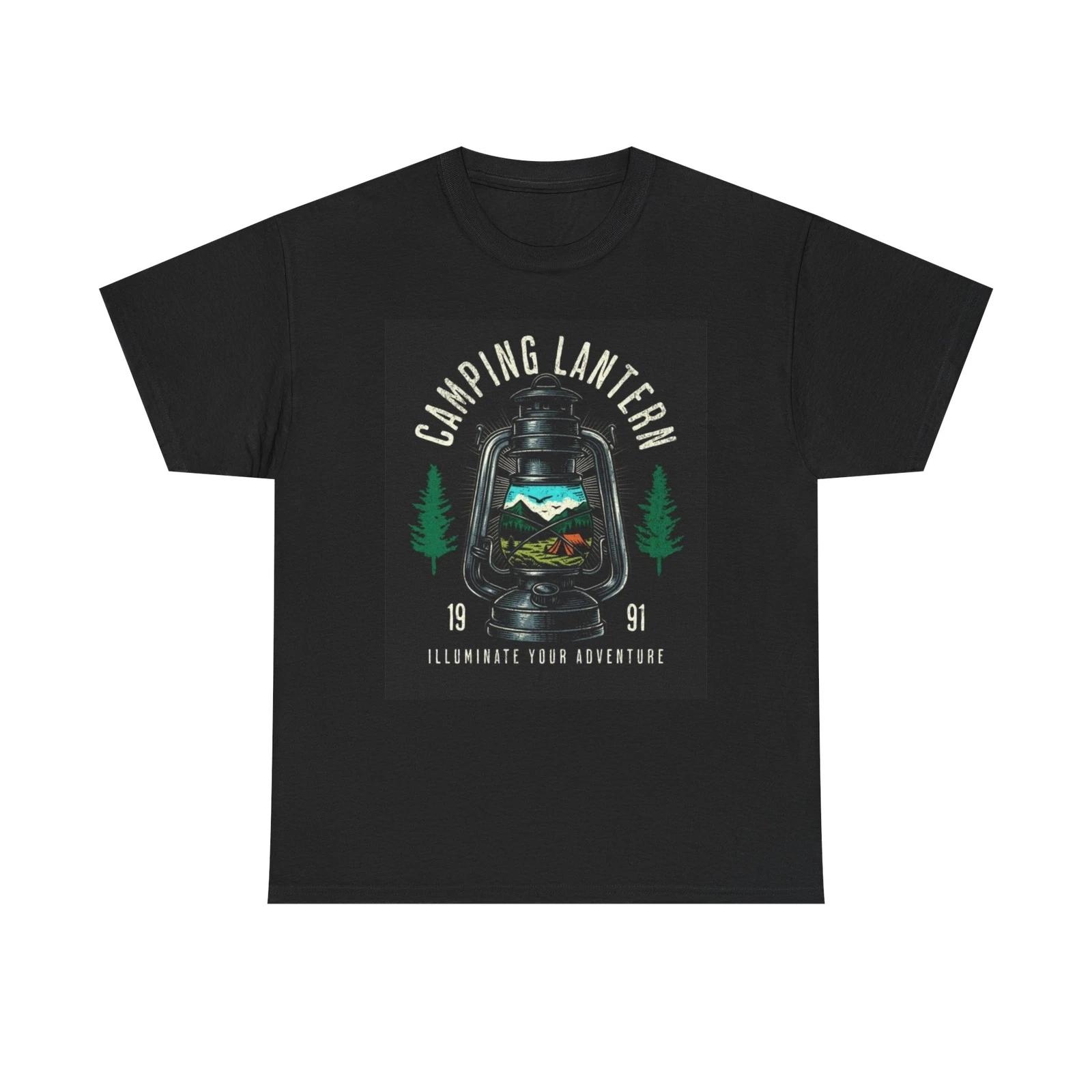 Men s and Women s T-shirts Camping Lantern Graphic S