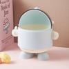 Plastic Desktop Storage Box with Lid Storage Bucket Multifunctional Desktop Trash Can  Living Room