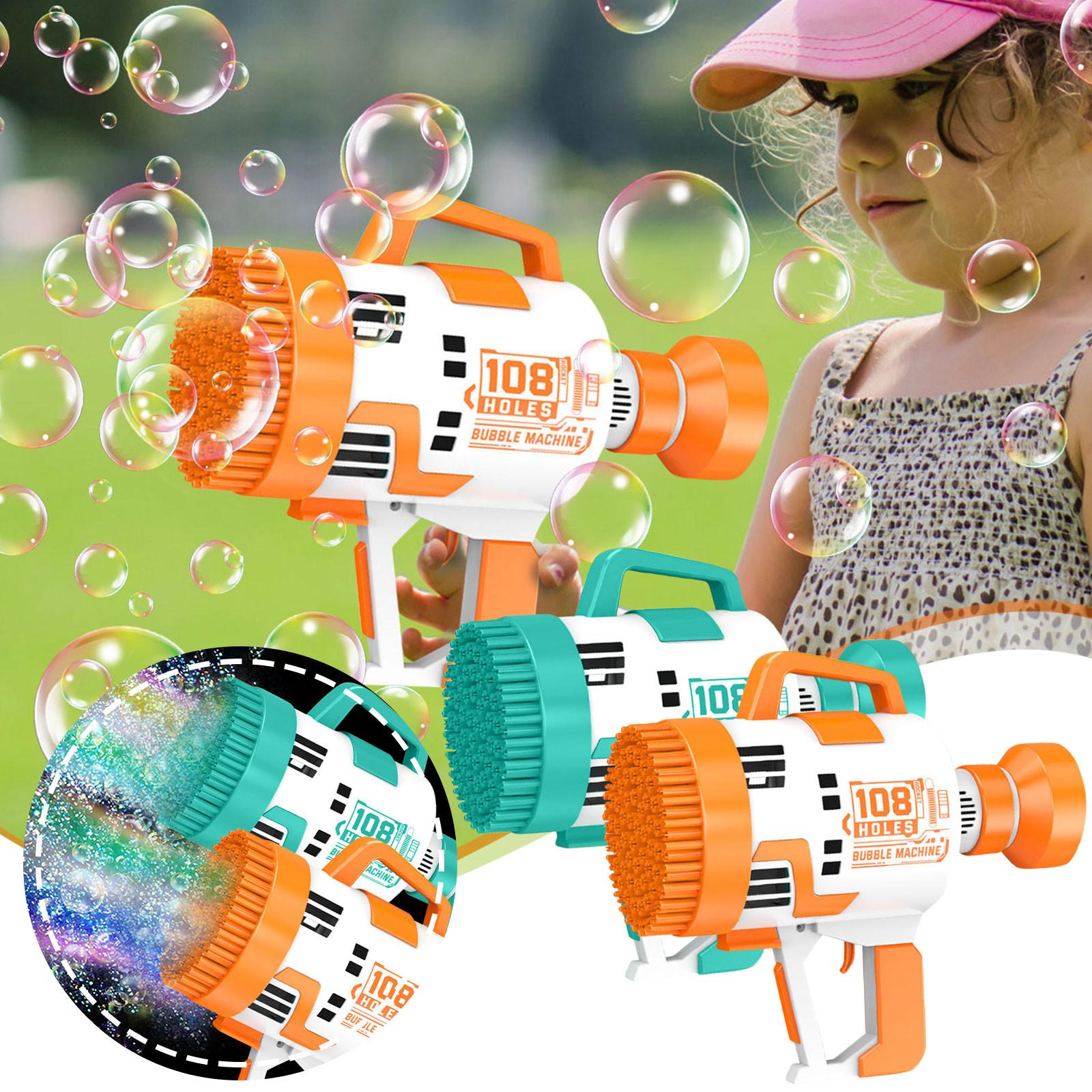 

108 Hole Bubble Machine Красочный свет Сильный ветер Пузырьковая машина, летние открытые детские игрушки - хорошие вещи для мальчиков и девочек вечеринки