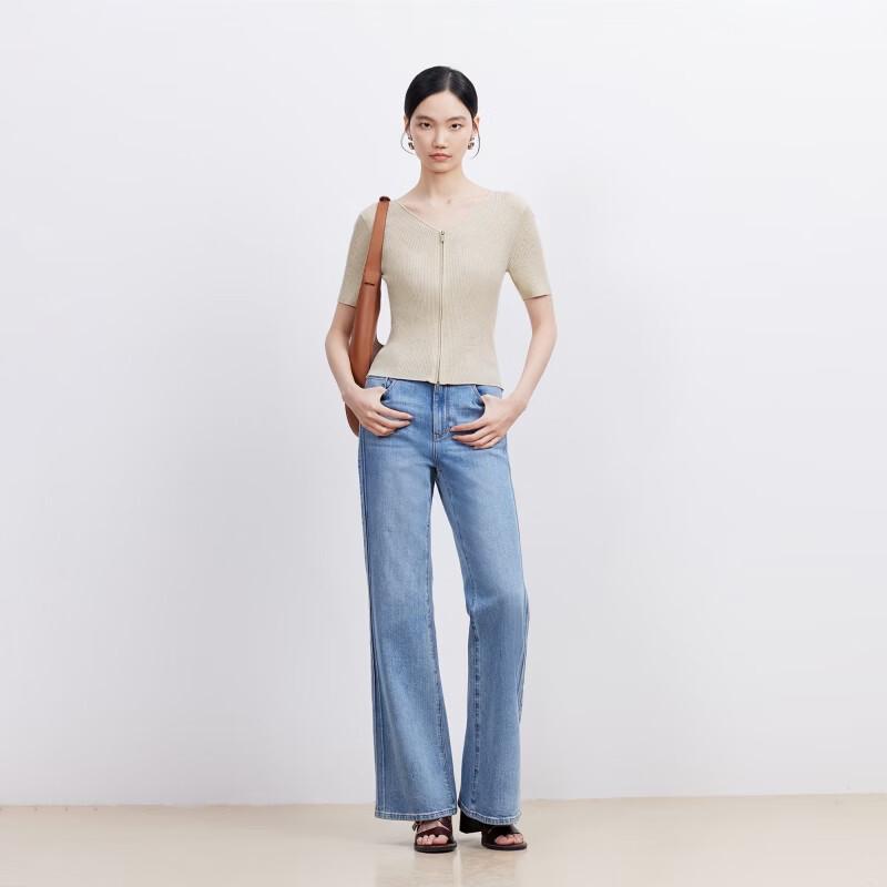 VEROMODA Women's V-Neck Short Sleeve Knit Cardigan