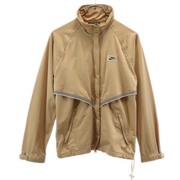 

NIKE 80s Navy blue tag vintage Blouson M Gold brown Jacket Ventilation Women Used