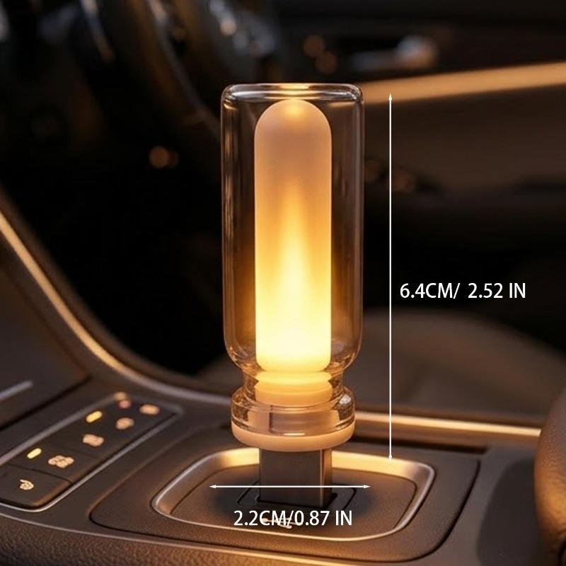 Candle Light with Color-Changing USB Car Simulated Ambient Lighting Durable Energy-Efficient Eco-Friendly Sturdy Wear-Resistant