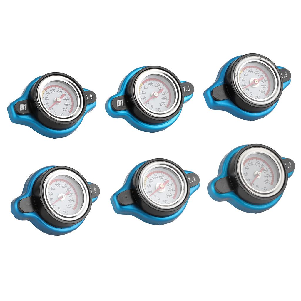Thermostatic Radiator Cap Water Tank Cover Leakproof W/Temperature Gauge