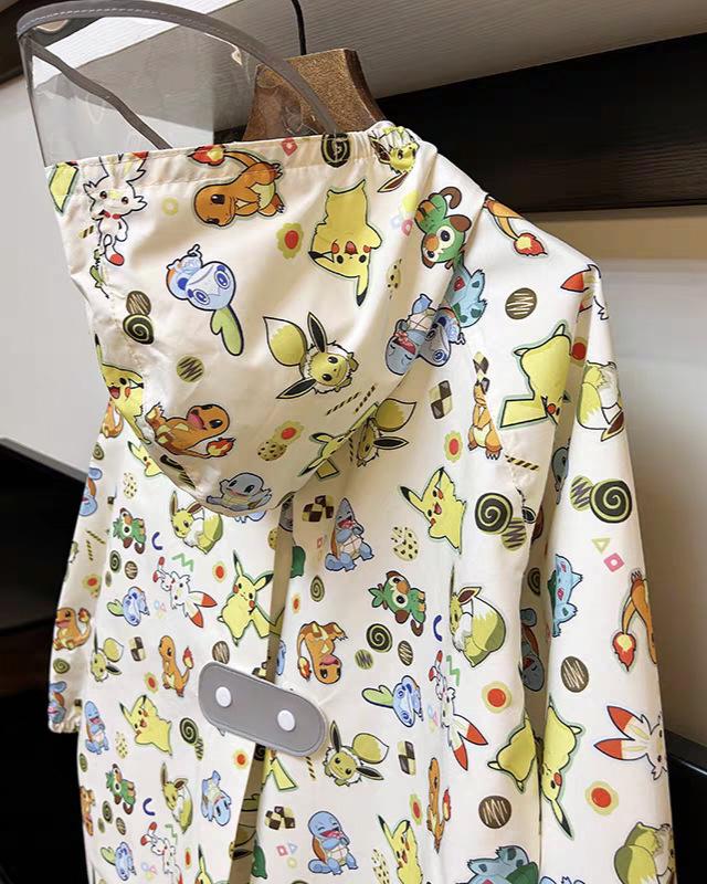 Kids' Quick-Drying Waterproof Raincoat for School with Space Design