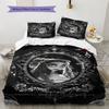 Corpse Bride Pattern Bedding Set Quilt Cover Pillowcase Home Decor Gift (1 * Duvet Cover + 2 * Pillowcase, Without Core)