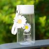 Water bottle summer fresh daisy water cup flower with lanyard plastic cup portable cup household plastic cup