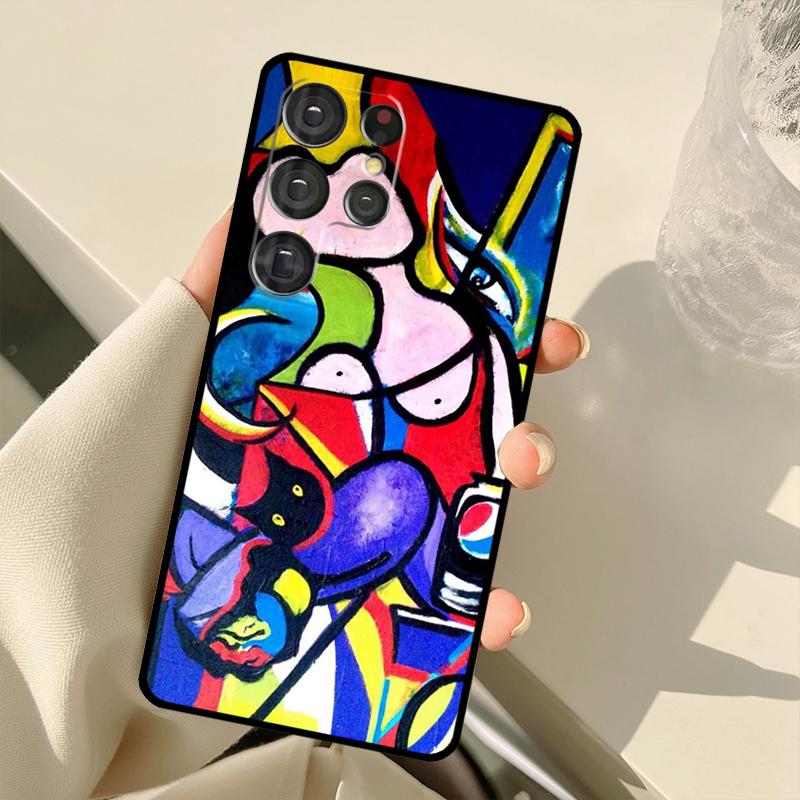 Picasso Abstract Art Painting For Samsung Galaxy S23 S22 Ultra S21 S20 FE S8 S9 S10 Note 10 Plus Note 20 Ultra Phone Case