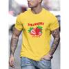 Print Mens T-Shirt Summer Breathable Casual T Shirts Trendy Crewneck New Tee Top Loose All-Match Man Streetwear