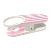 Clip On Drink Holder with Striped Design for Desk Table or Outdoor Use Securely Holds Cups Bottles or Cans with Durable Construction and Stable Grip