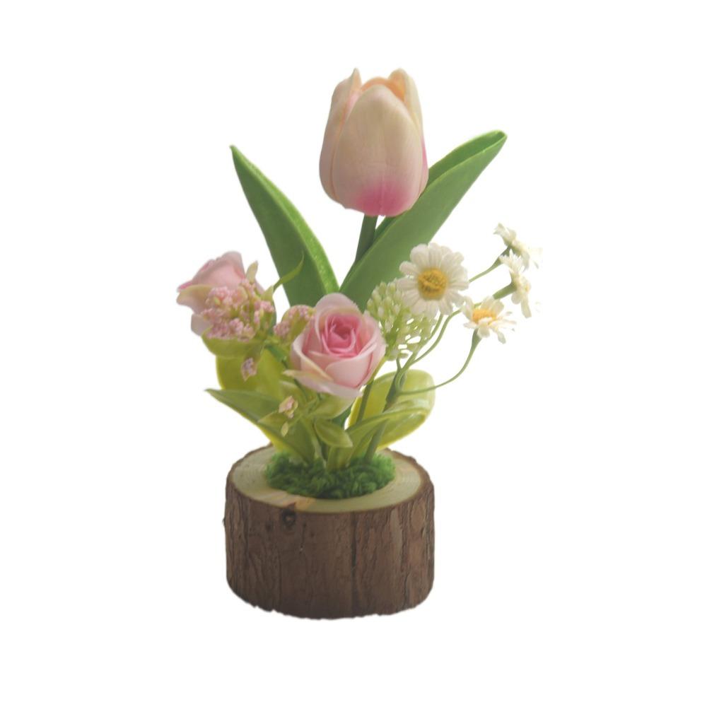Fake Flowers Artificial Tulip Potted Green Plants Simulation Flower  Valentine's Day