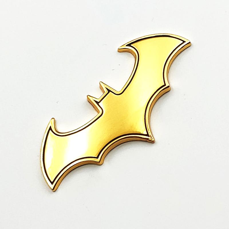3d Metal Gold Chrome Black Bat Sticker Car Body Badge Fender Emblem Logo Decal Auto Car Stying Motorcycle Decoration Accessories