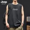 JEEP SPIRIT Men's Graphic Print Cotton Sleeveless T-Shirt