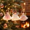 Angel Doll Christmas Tree Ornaments Ornaments, Cute Plush Pendant with Pendants Bell for Tree, Holiday Home Party Decor Handmade Fabric Hanging