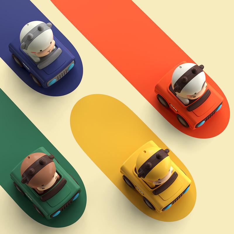 Inertial Animal Car: Educational Toy for Kids - Press and Slide