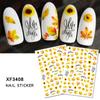 12 Sheet/set 3D Nail Stickers Autumn Winter Maple Leaf Transfer Sliders Paper Nail Decals for Manicures Wraps Tip
