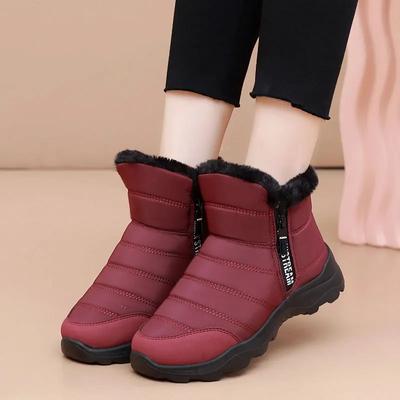 Neue Damen Warme Stiefel Mode bequeme Schneestiefel Lässige Dicksohlen Schuhe Winter Outdoor Samt wasserdichte Schuhe Homme