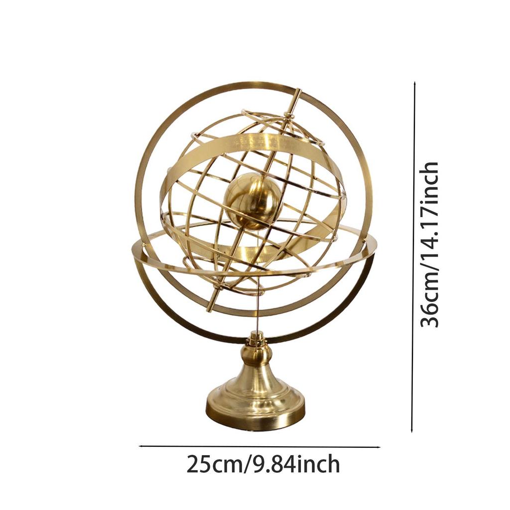 Rotating Globe Ornaments Rotating Globe Artwork Collectible Gifts Creative for Studies Dining Areas Countertop Office Shelf
