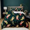 Christmas Duvet Cover Merry Christmas Stocking Comforter Xmas Gifts Bedding Set Kids Happy New Year Candy Polyester Qulit Cover