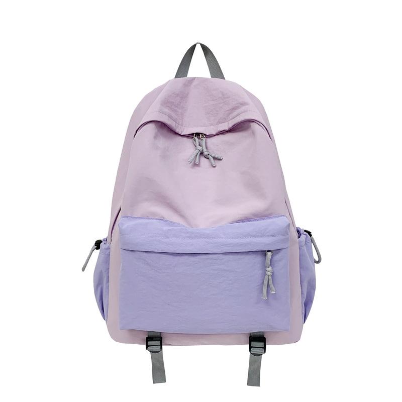 

Highly stylish backpack, cute double-shoulder bag, unique color combinati for girls in junior high, high school, and collegein фіолетовий