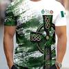 Summer Short Sleeve Colorful 3D Printed Sports T-shirts Casual O Neck Loose Fashionable Colorful Breathable Plus Size Mens T-shirts