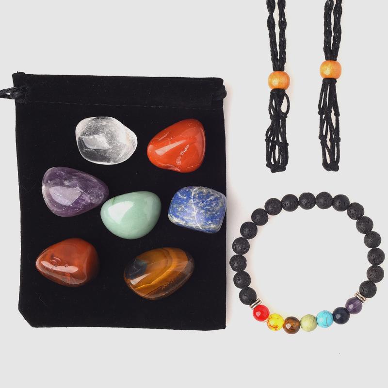 11pcs Set Necklace Cord Stone Holder Crystal Quartz Raw Stone Pendant Holder Adjustable Necklace Cage Cord