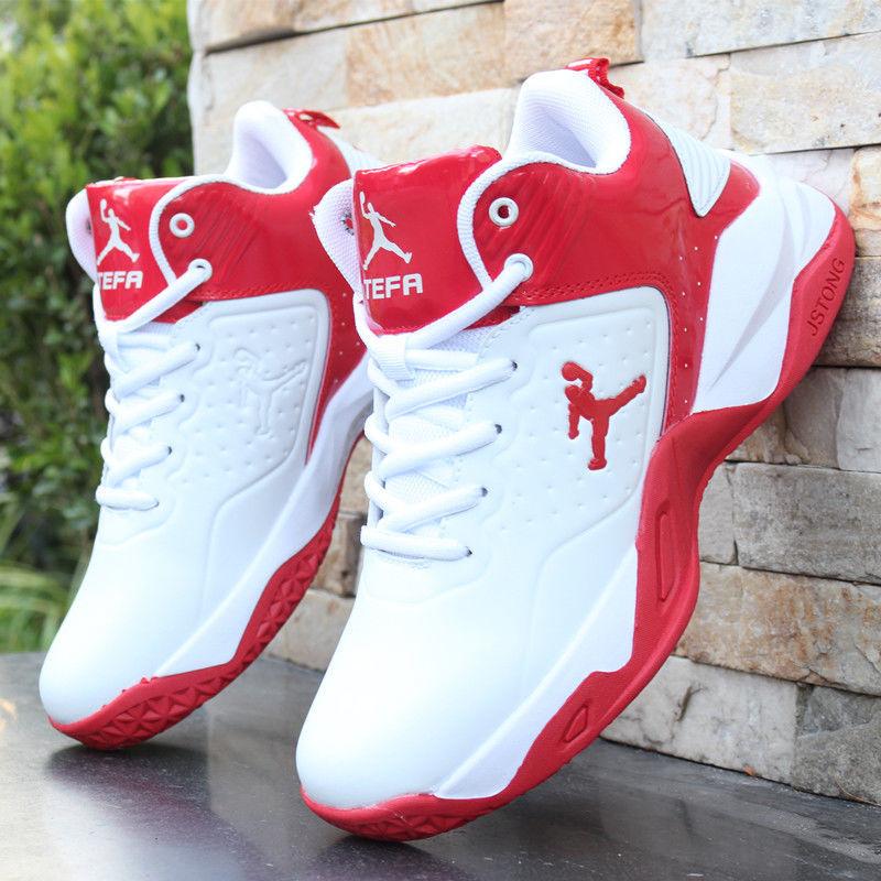 Professionele Mannen Basketbalschoenen Outdoor Sneakers Mannen Slijtvast Sportschool Demping Schoenen Ademend tennis Sportschoenen Mannelijk 39 red