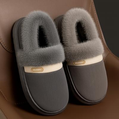 Gestreifte Minimalistische Einfarbige Weiche und Zarte Warme Hausschuhe Schlichter und Bequemer Stil für Männer und Frauen Indoor Heim Freizeitschuhe
