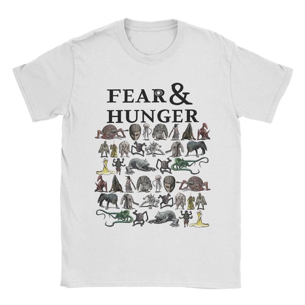 Fear and Hunger Games T-Shirt Men's 100%Cotton Clothing Vintage Horror Crewneck Short Sleeve
