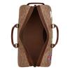 COACH PEANUTS joint model Signature 45 Ventura brand logo coated canvas and leather Boston bag shoulder crossbody hand travel bag women's tan