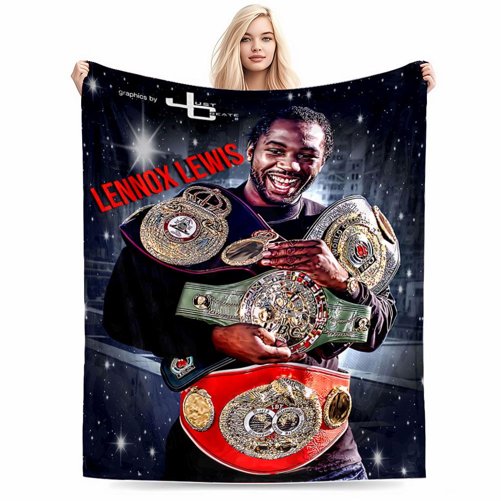 Boxing Champion with Belts Blanket for All Seasons Blanket Lunch Break Throw Gift