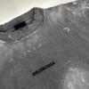 BALENCIAGA 796917 Back Logo Damaged Long Sleeve T-Shirt tops 2 grayUsed