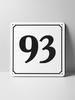 Metal Sign Black House Number On White Background Outdoor Wall Art Decor