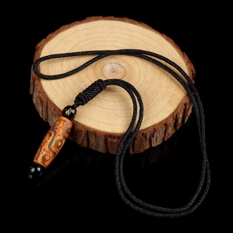 Tianzhu Necklace with Nine Eyes, Tianzhu Pendant, Black and White Distinct, Men's and Women's Styles, Tibetan Style