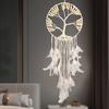 Tree of Life Dream Catcher with Beads Macrame Wall Hanging Large Dreamcatcher Woven Boho Home Decor Bedroom Decoration Gift