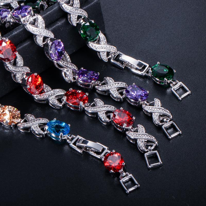 Trend Bracelet Aaa Zircon Multi-Color Optional Temperament Women'S Jewelry