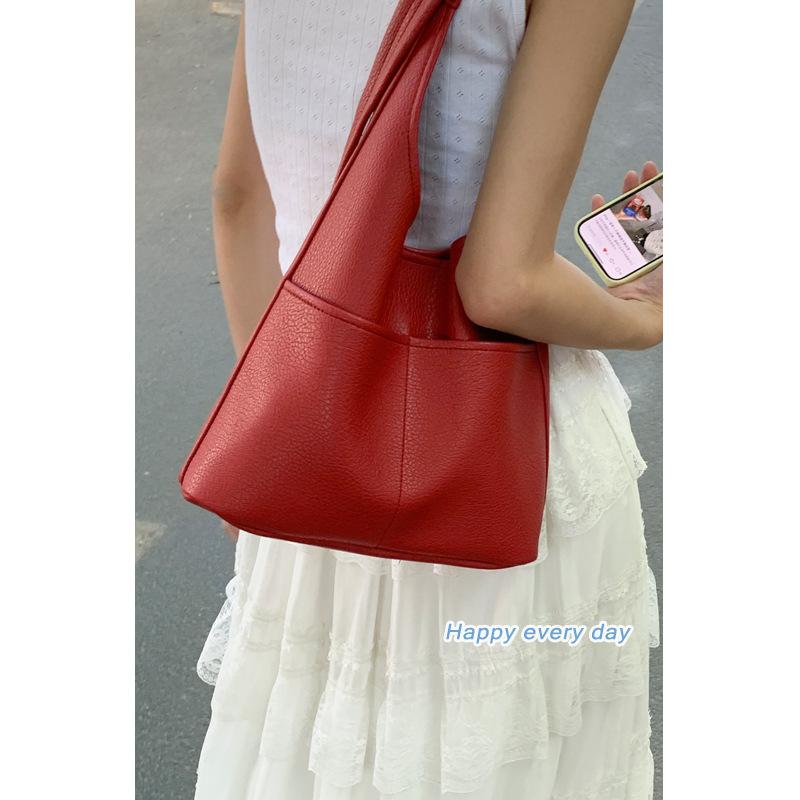 Casual, Simple, Large-capacity Bag, Niche Bucket Bag, Single-shoulder Bag