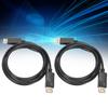 2 Piezas Cable DP a DP de 6 pies/1.8M Adaptador de Cable Macho a Macho 4K@60Hz Conexión PC